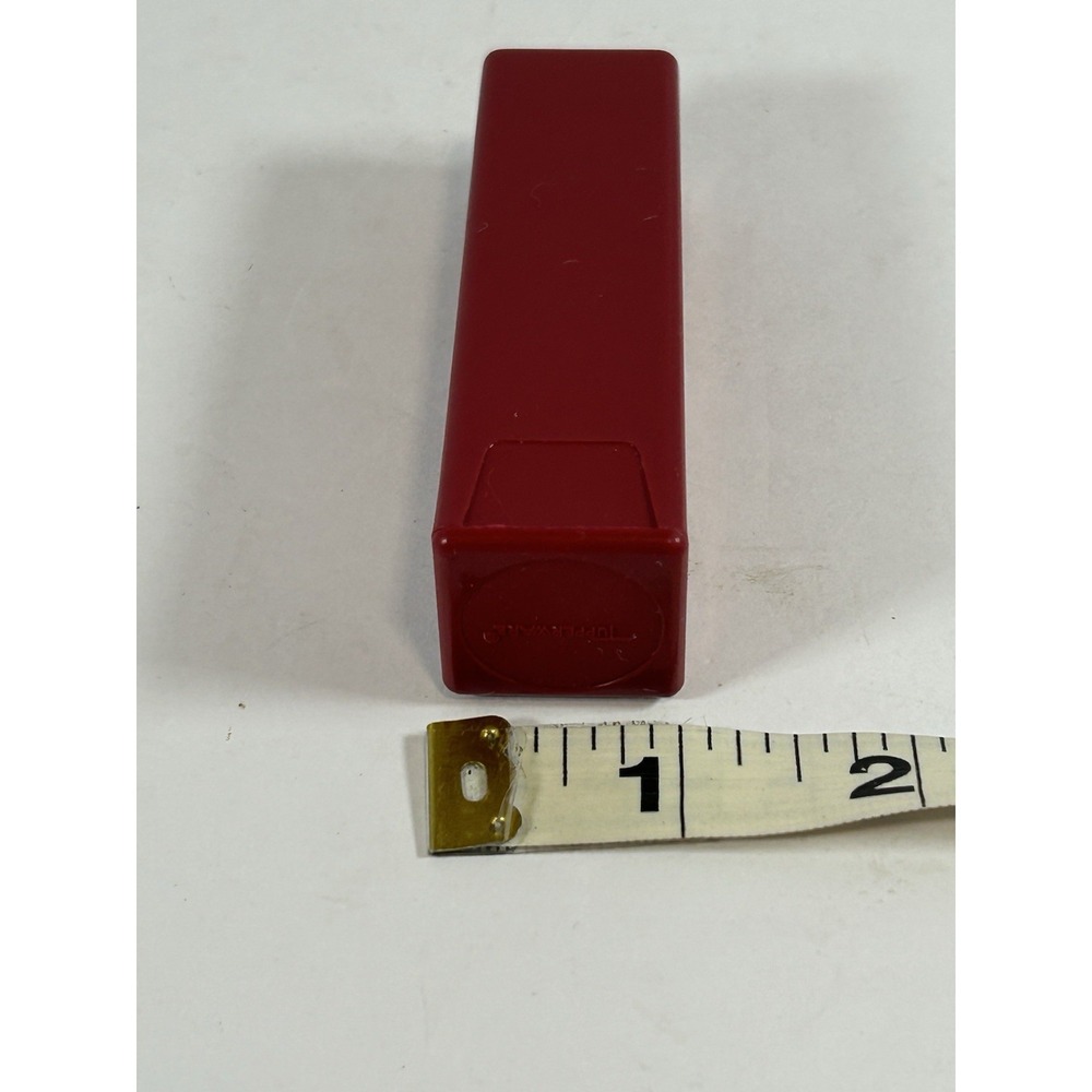 Vintage Tupperware Handy Keeper  1506 Red FlipTop Pocket Sz Toothpicks Gum Pills - Picture 7 of 8